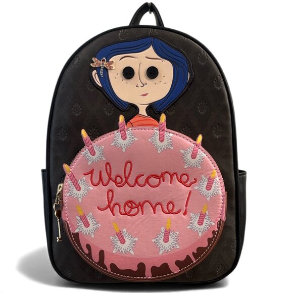 Her Universe Coraline Chase Mini Backpack 2024 Limited Edition Welcome Home Cake - Picture 3 of 12